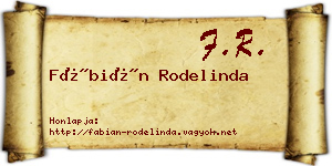Fábián Rodelinda névjegykártya